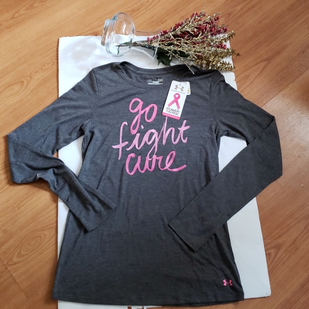 Ladies Under Armour Power in Pink heatgear Small